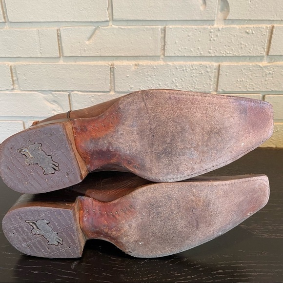Botas 8 Segundo Leather Western Cowboy Boots US Size 9.5 - Picture 9 of 9